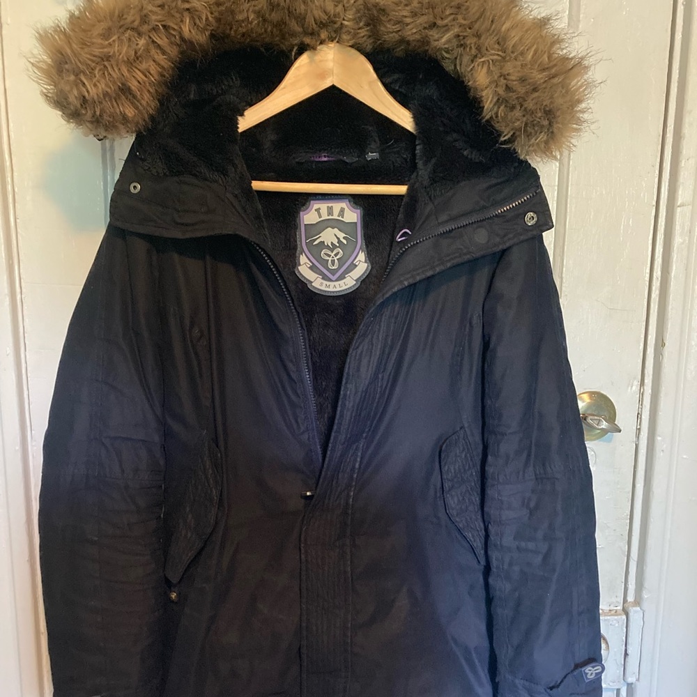 TNA long parka jacket - size small